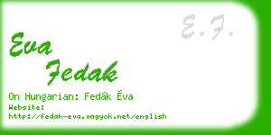 eva fedak business card