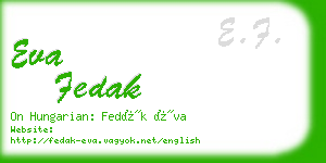 eva fedak business card